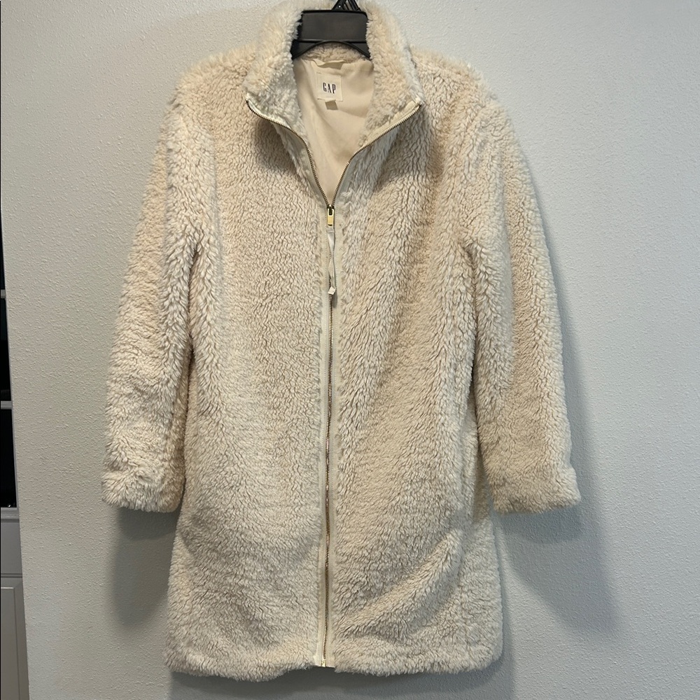 GAP Women's Off-White Teddy Jacket